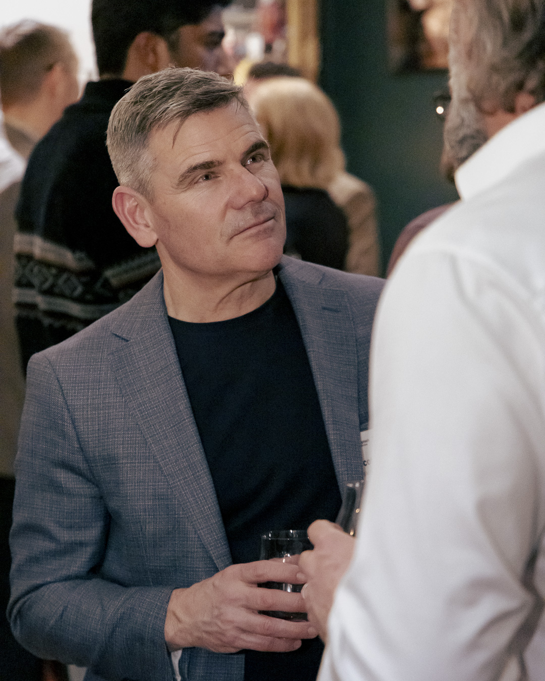 Scott Neil networking with real estate professionals at the Proptech Collective and REALTOR.ca event at Jabberwocky in Ottawa
